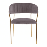 Mink Channel Gold Finish Dining Chair