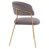 Mink Channel Gold Finish Dining Chair