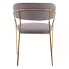 Mink Channel Gold Finish Dining Chair
