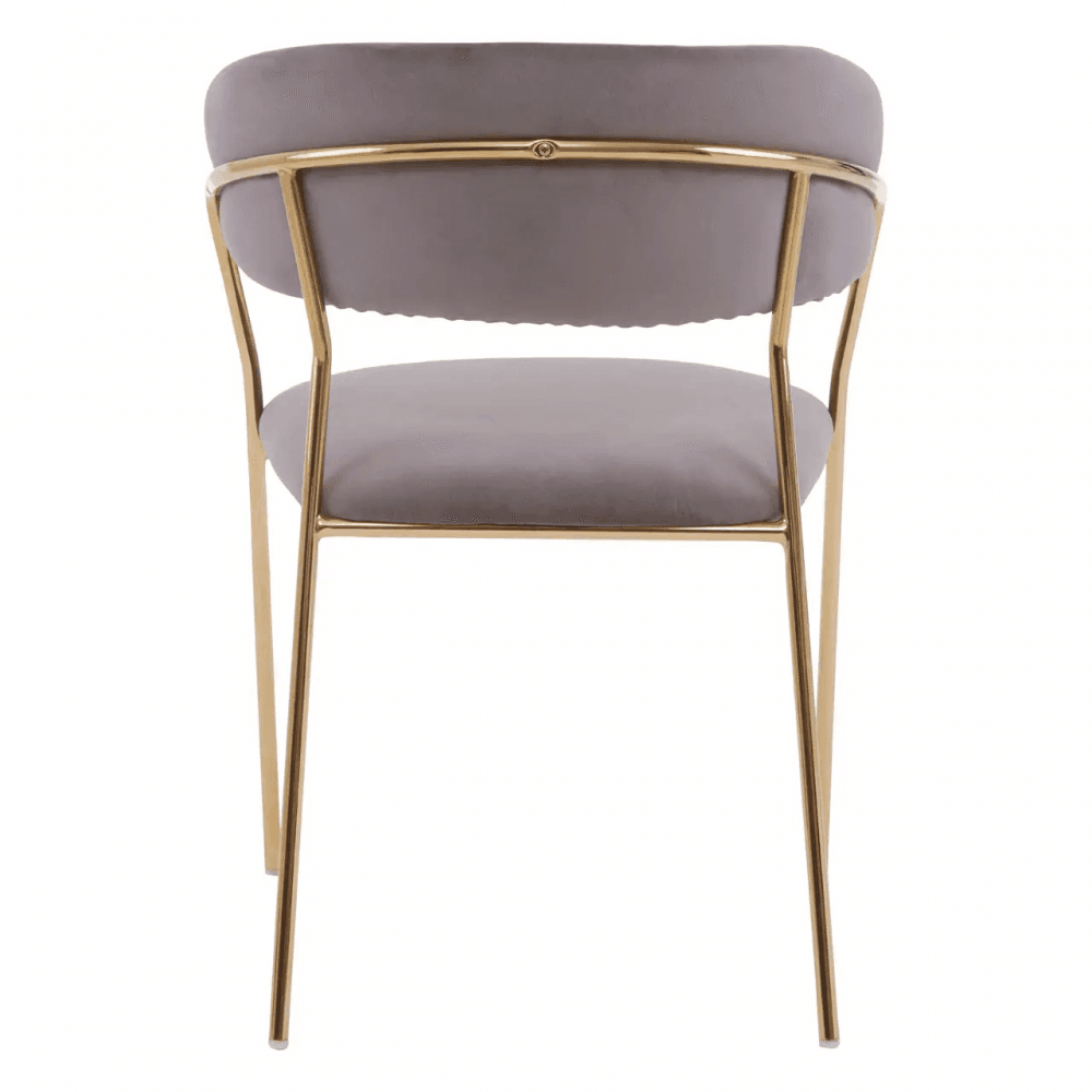 Mink Channel Gold Finish Dining Chair