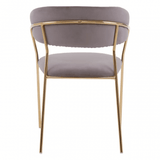 Mink Channel Gold Finish Dining Chair