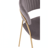 Mink Channel Gold Finish Dining Chair