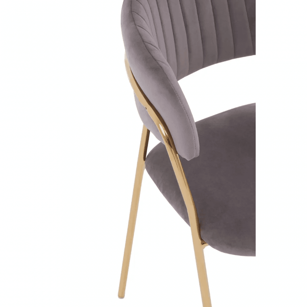 Mink Channel Gold Finish Dining Chair