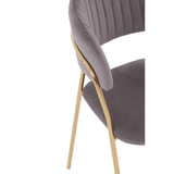 Mink Channel Gold Finish Dining Chair