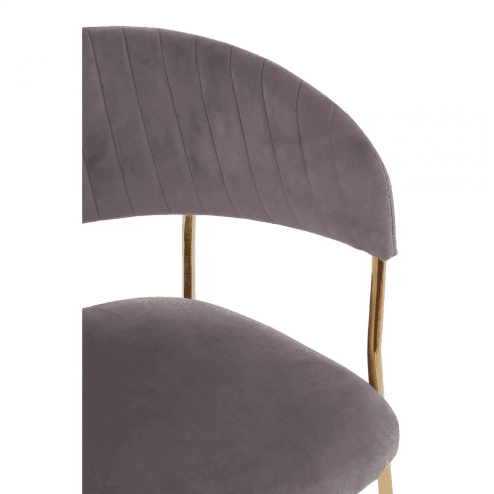 Mink Channel Gold Finish Dining Chair