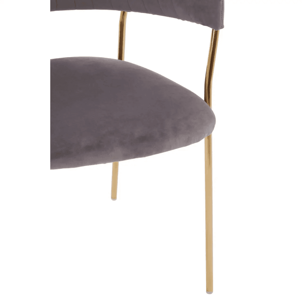 Mink Channel Gold Finish Dining Chair