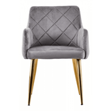 Mink Velvet Angular Dining Chair
