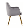 Mink Velvet Angular Dining Chair