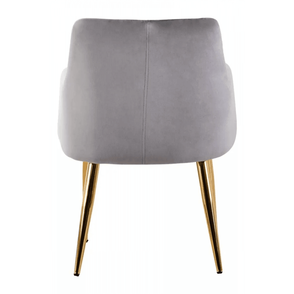 Mink Velvet Angular Dining Chair