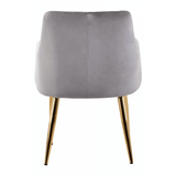 Mink Velvet Angular Dining Chair