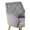 Mink Velvet Angular Dining Chair