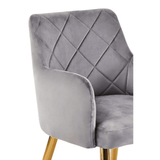 Mink Velvet Angular Dining Chair
