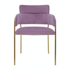 Blush Pink Velvet Dining Chair