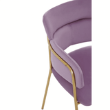 Blush Pink Velvet Dining Chair