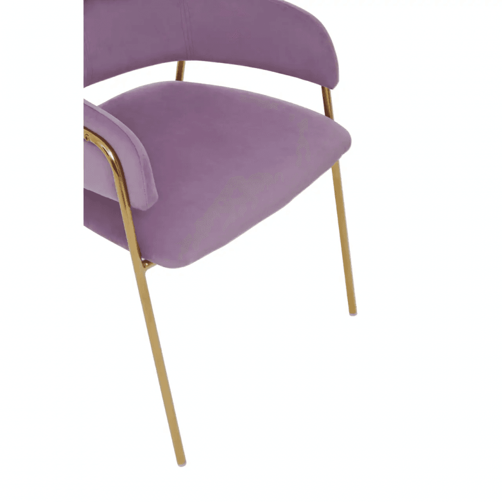 Blush Pink Velvet Dining Chair