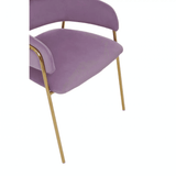 Blush Pink Velvet Dining Chair