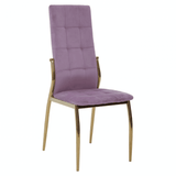 Blush Pink Velvet High Back Dining Chair