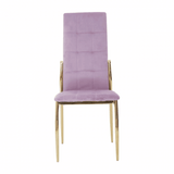 Blush Pink Velvet High Back Dining Chair