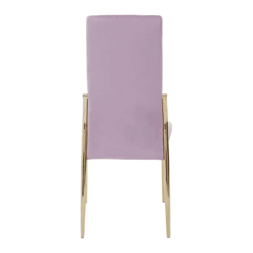 Blush Pink Velvet High Back Dining Chair
