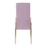 Blush Pink Velvet High Back Dining Chair