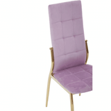 Blush Pink Velvet High Back Dining Chair