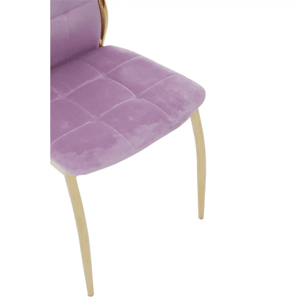 Blush Pink Velvet High Back Dining Chair