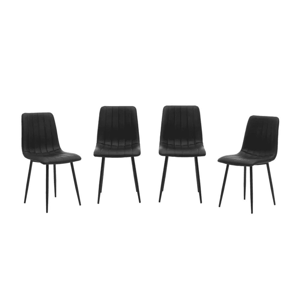 Sapphire Set of 4 Black Dining Chairs