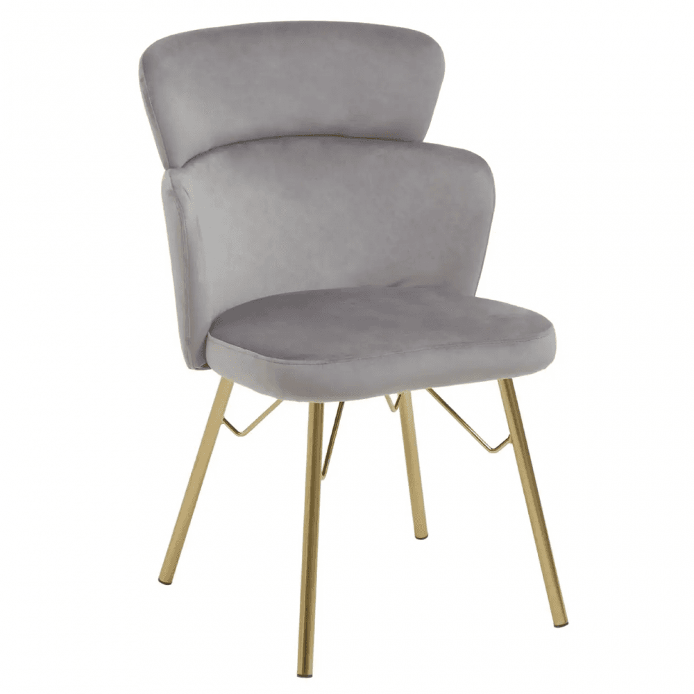 Vero Grey Velvet Chair