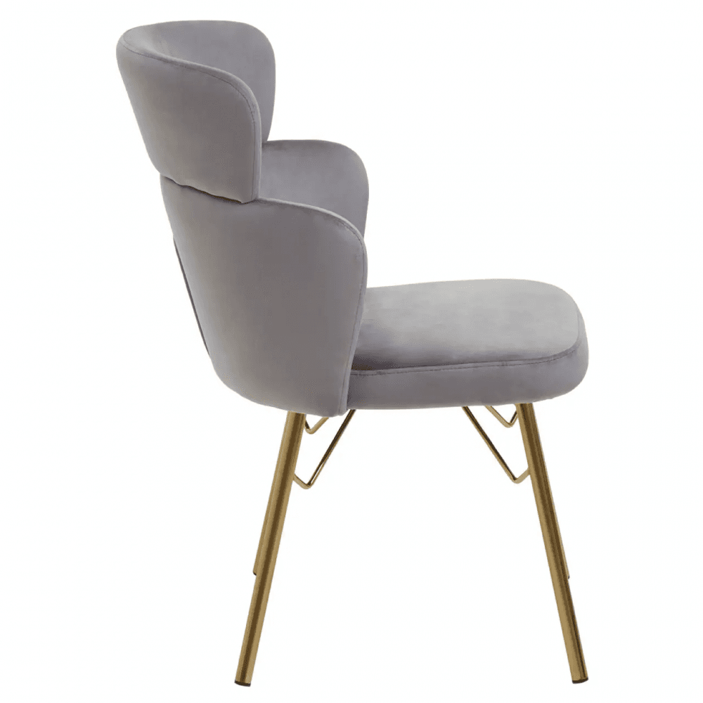 Vero Grey Velvet Chair