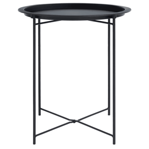 Bronzo Round Black Side Table