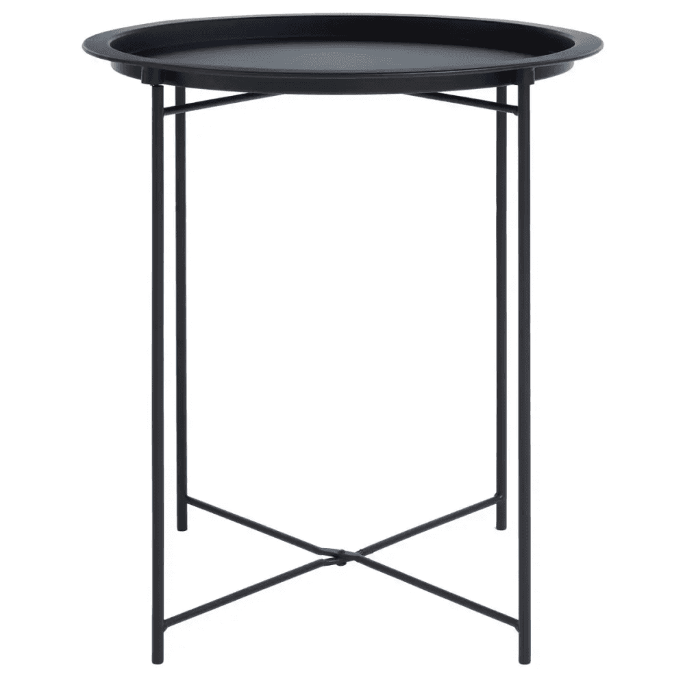 Bronzo Round Black Side Table