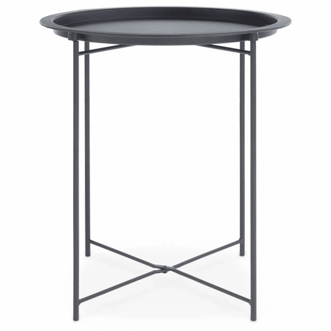 Bronzo Round Grey Side Table