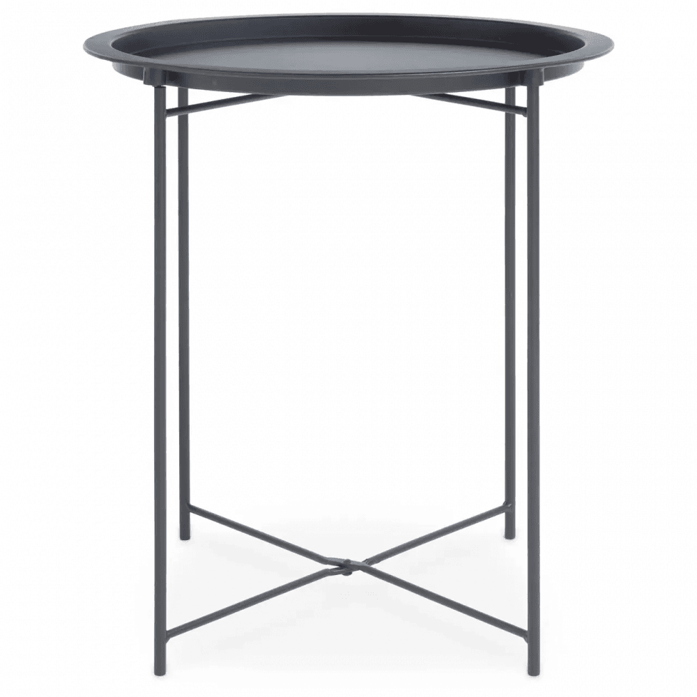 Bronzo Round Grey Side Table