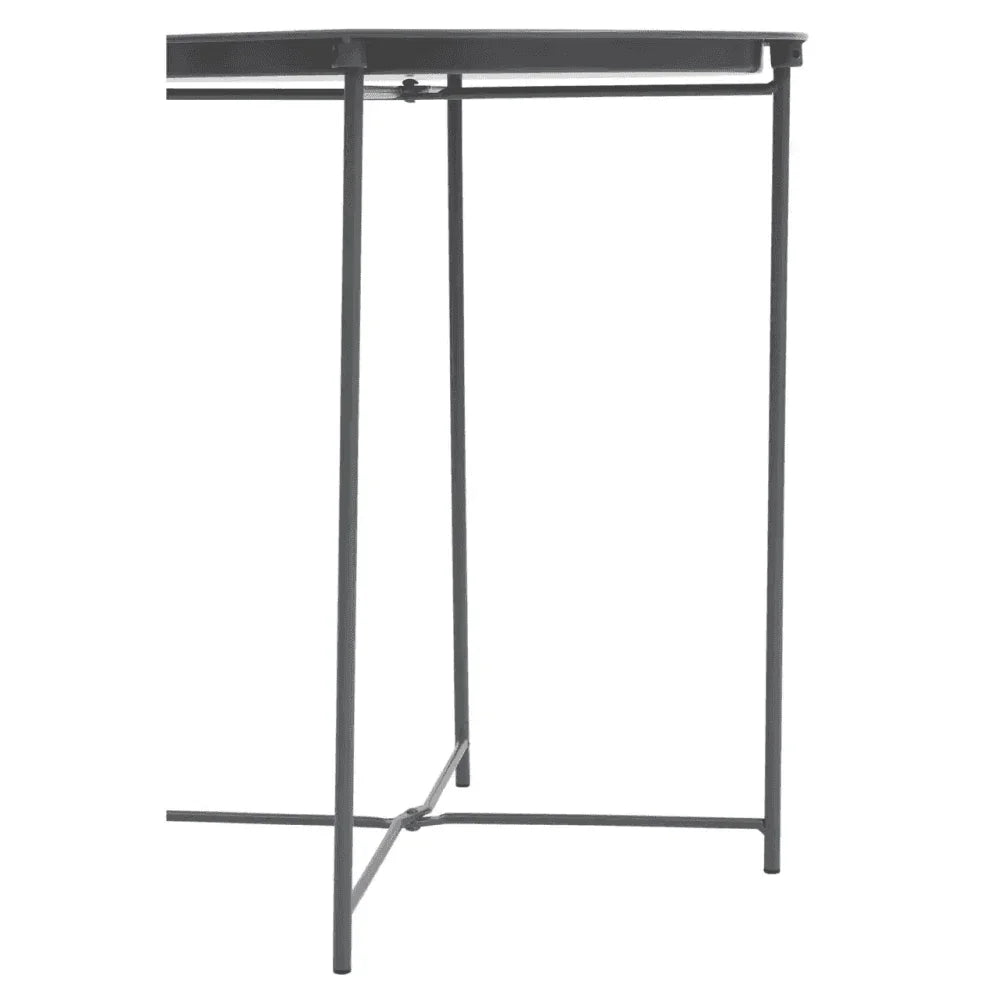 Bronzo Round Grey Side Table