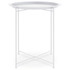 Bronzo Round White Side Table