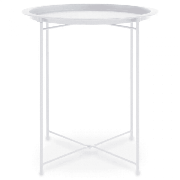 Bronzo Round White Side Table