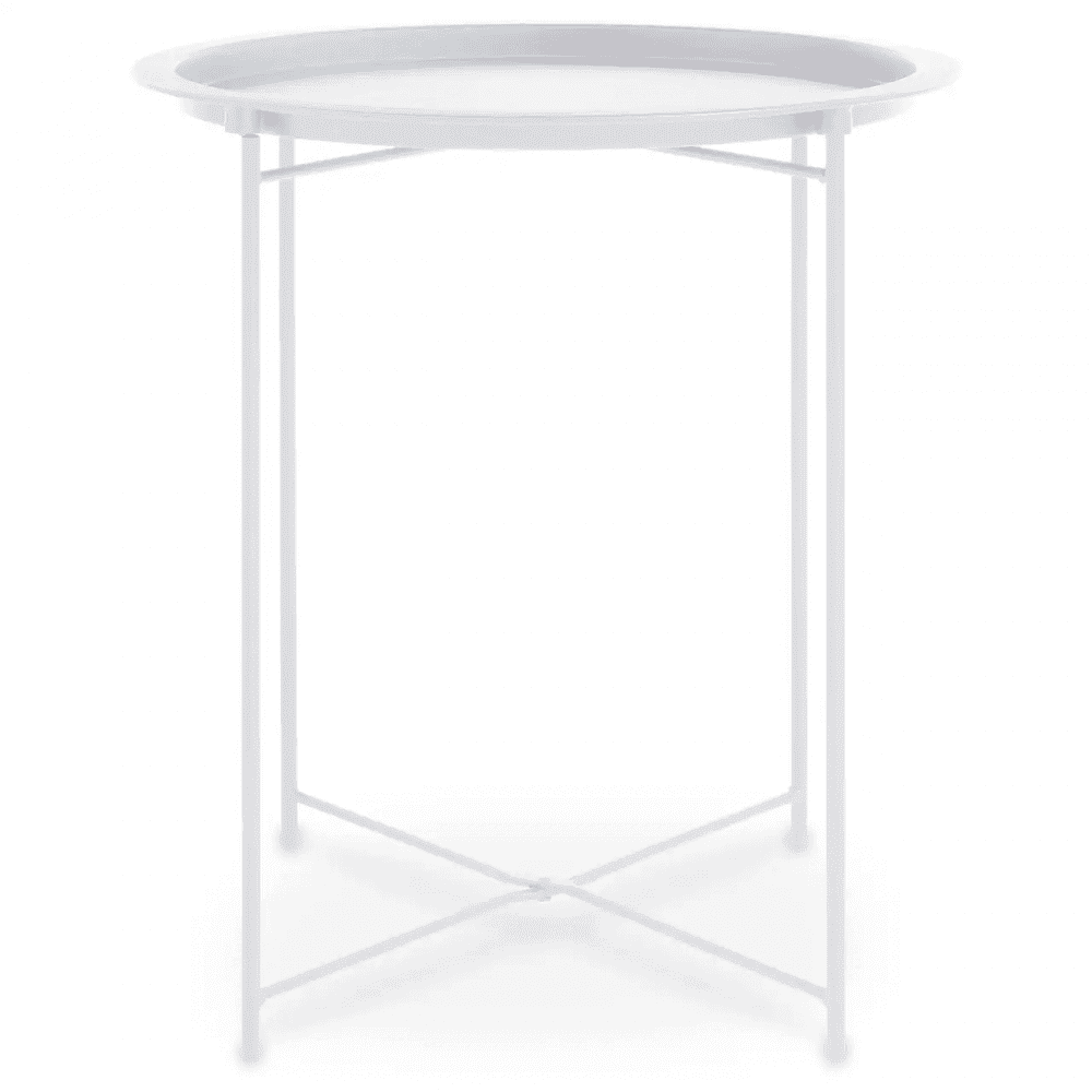 Bronzo Round White Side Table