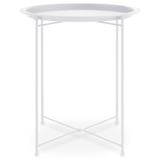 Bronzo Round White Side Table