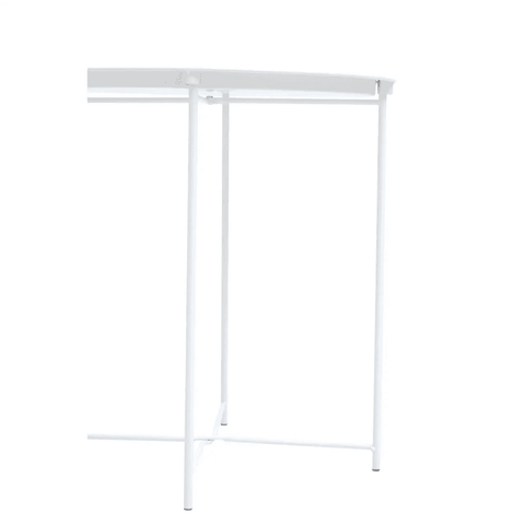 Bronzo Round White Side Table