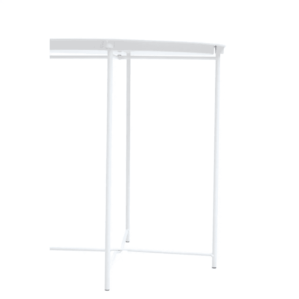 Bronzo Round White Side Table