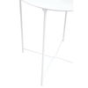 Bronzo Round White Side Table