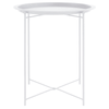 Bronzo Round White Side Table