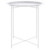 Bronzo Round White Side Table