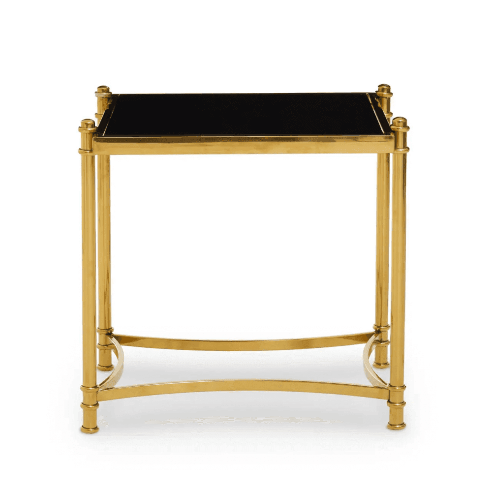 Hadley Black and Gold Side Table