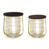 Agni Set of 2 Brass Side Tables
