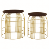 Agni Set of 2 Brass Side Tables
