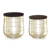 Agni Set of 2 Brass Side Tables