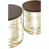 Agni Set of 2 Brass Side Tables