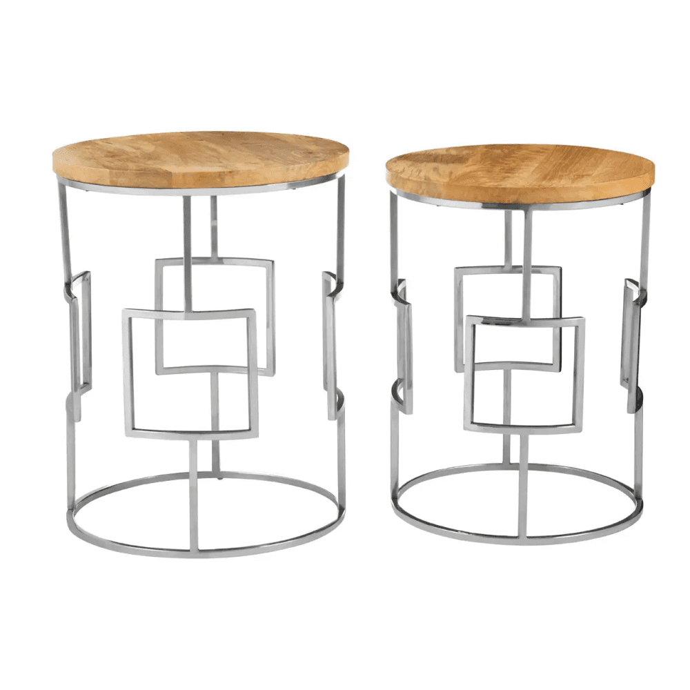 Agni Set of 2 Square Side Tables