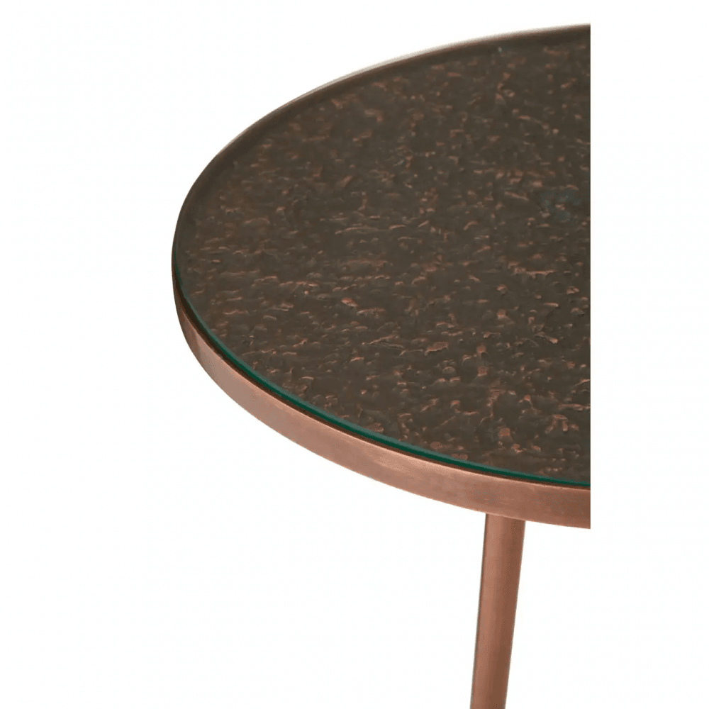 Varese Copper Finish Side Table